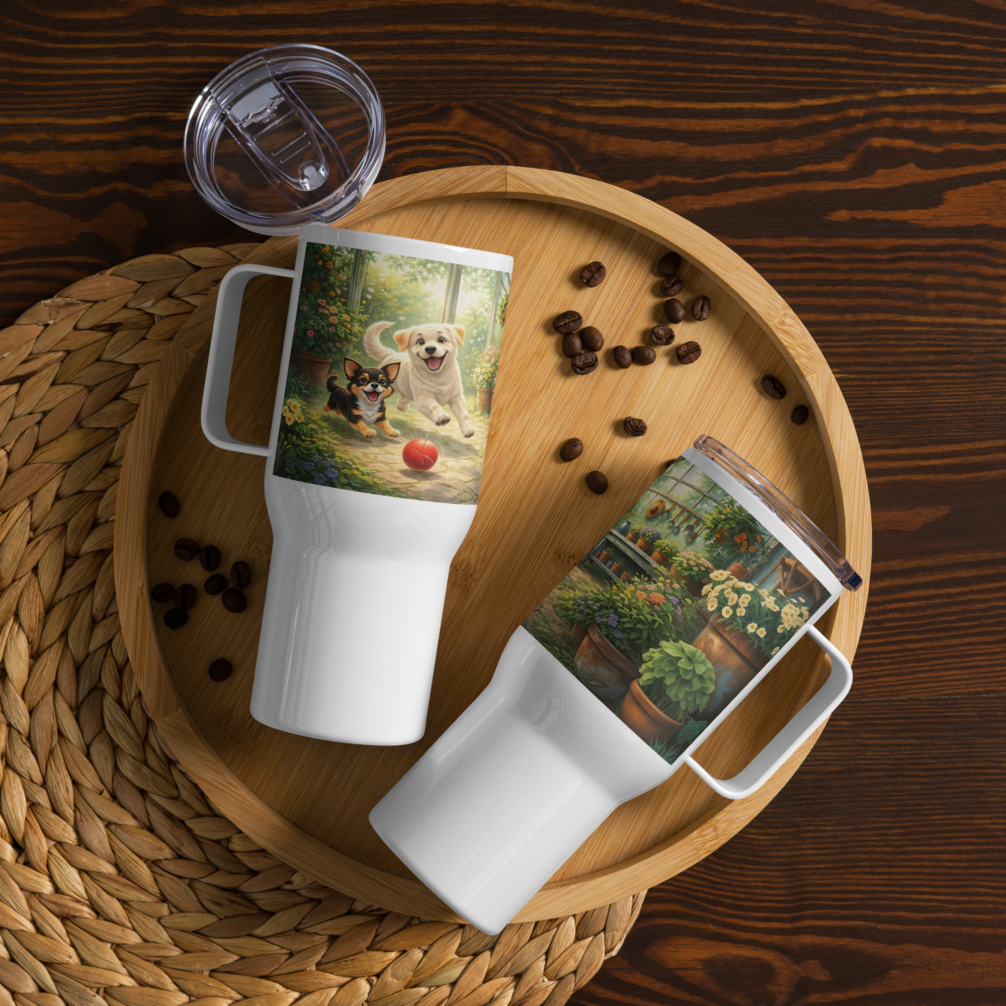 Greenhouse Adventure Travel Mug with Handle - Image 2